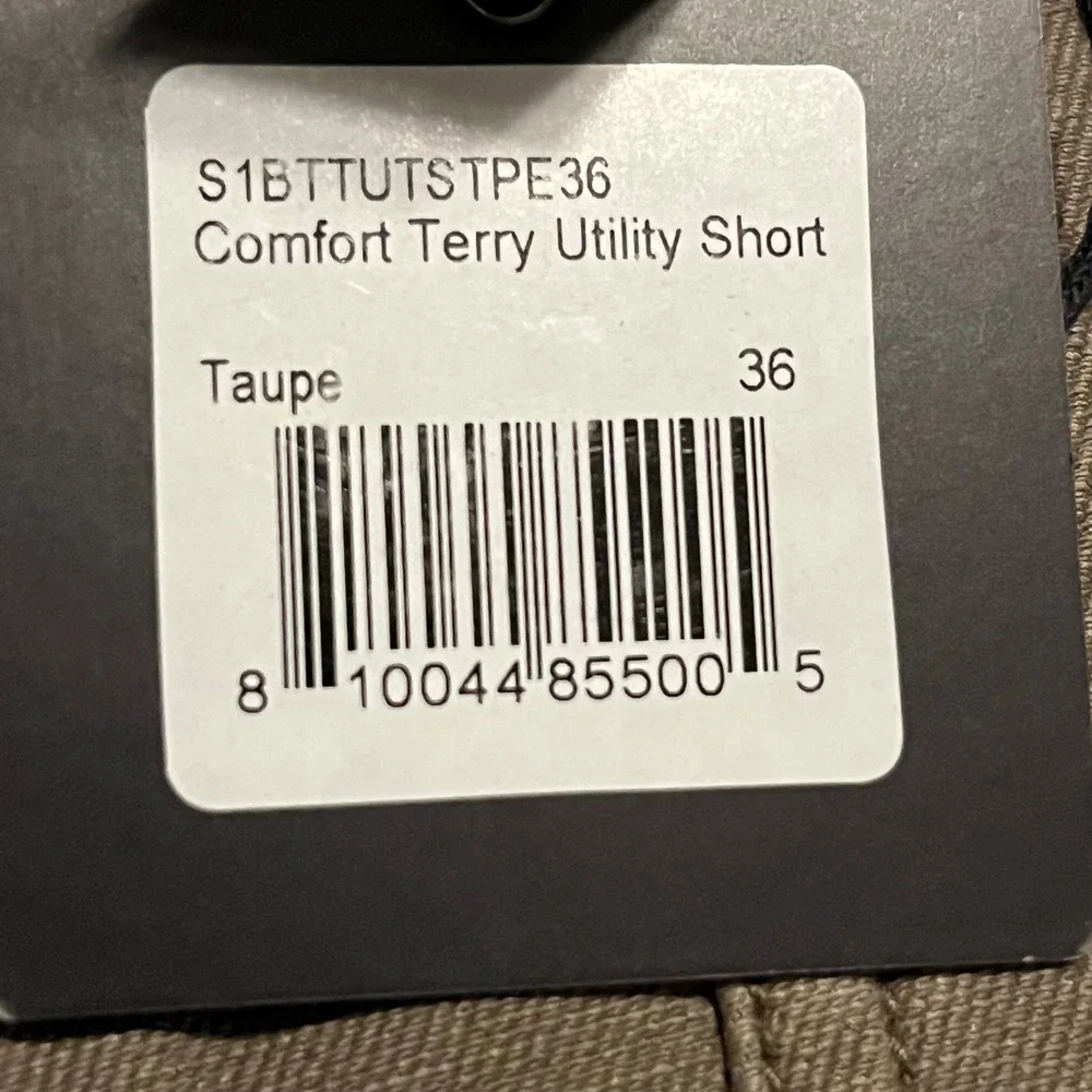 NWT The Normal Brand Comfort Terry Utility Short Taupe Mens 36 Slim - Picture 3 of 7